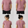 TAP dusty rose lightweight t-shirt front and back on male and female models