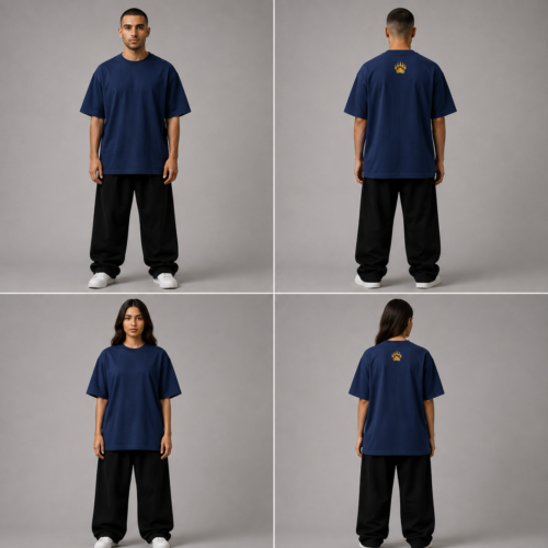 ChatGPT Image Aug 4, 2026, 07_13_39 PM TAP Oversized Tee – Navy | Paw Logo Oversized Fit T-Shirt